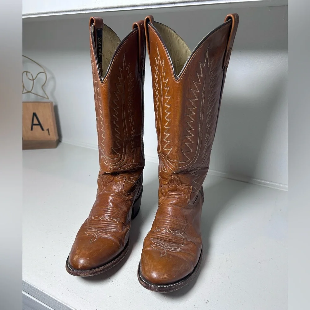 **SOLD**Vintage Dan Post Women’s Western Boot Size 8C Brown Leather Classic - Picture 3 of 9